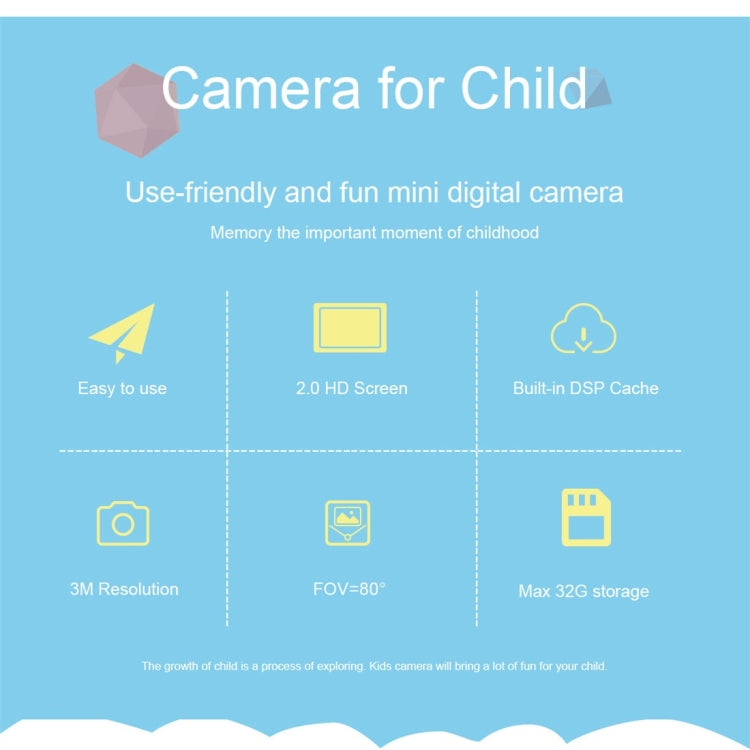 KC501 3 Million Pixels 2.0 inch HD Screen Digital Children Camera KC501 3 Million Pixels 2.0 inch HD Screen Digital Children Camera